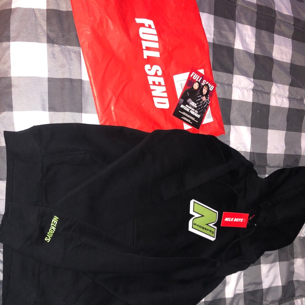 NELK BOYS FULL SEND NOV. DROP BLACK PATCH HOODIE
